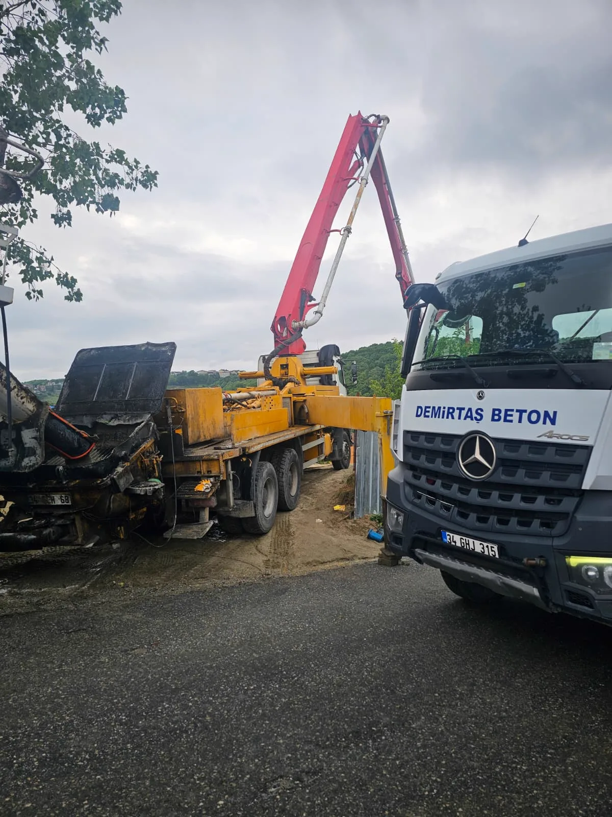 Hermey İnşaat beton pompası çalışması
